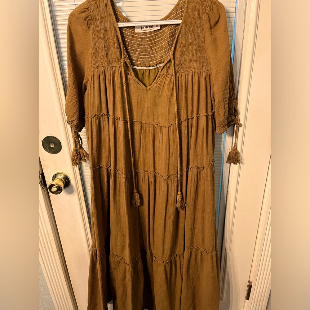 Three Bird Nest Boho Midi dress, Sz XL